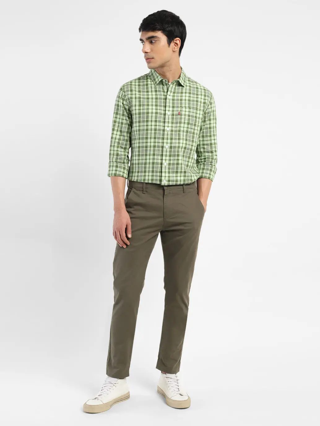 Men's 512 Green Slim Tapered Fit Chinos 1