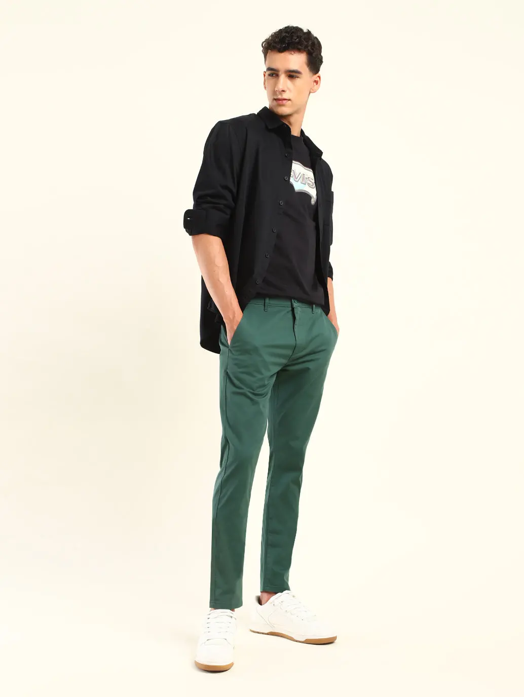 Men's 512 Slim Tapered Fit Green Chinos 1