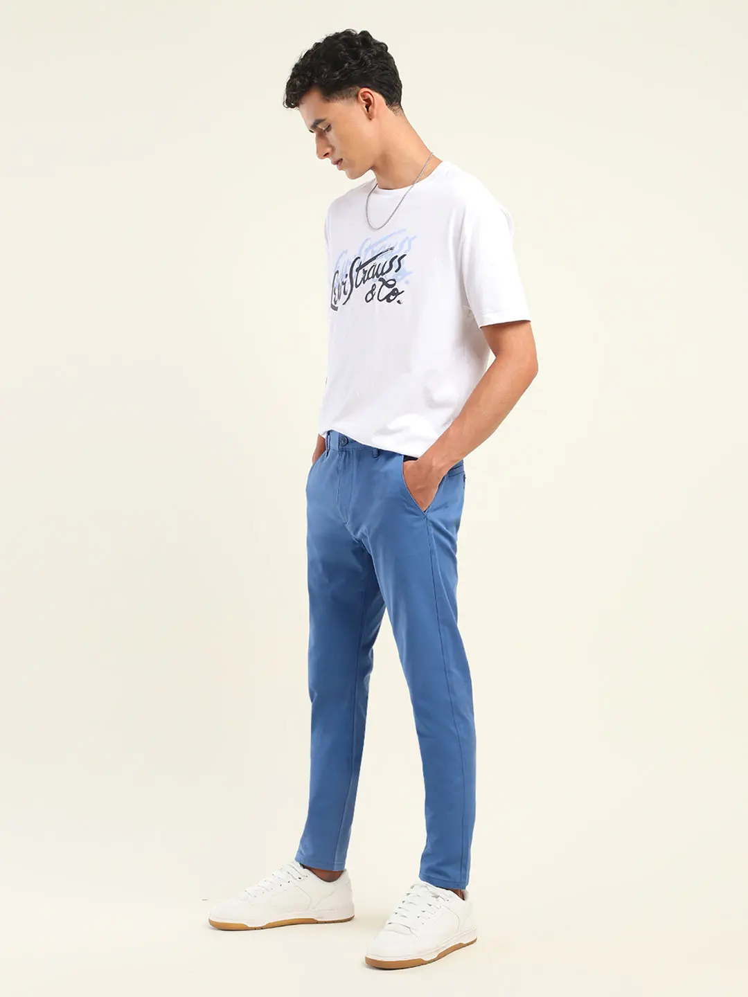 Men's 512 Slim Tapered Fit Blue Chinos 1