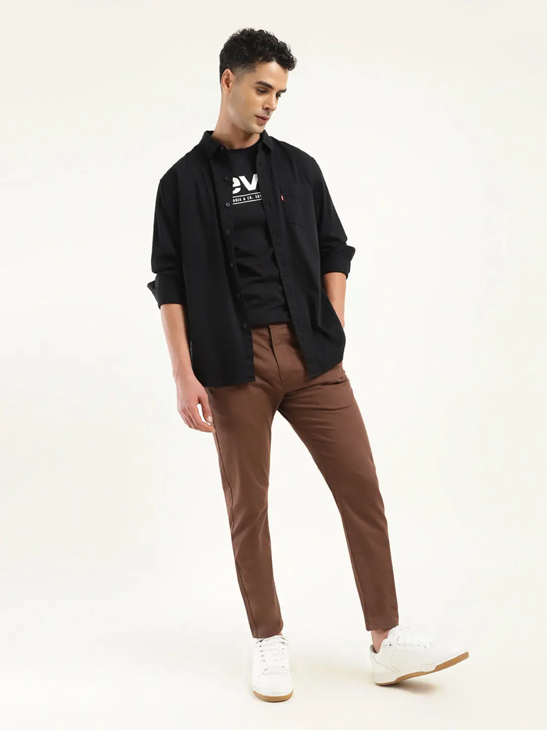 Men's 512 Slim Tapered Fit Brown Chinos 1
