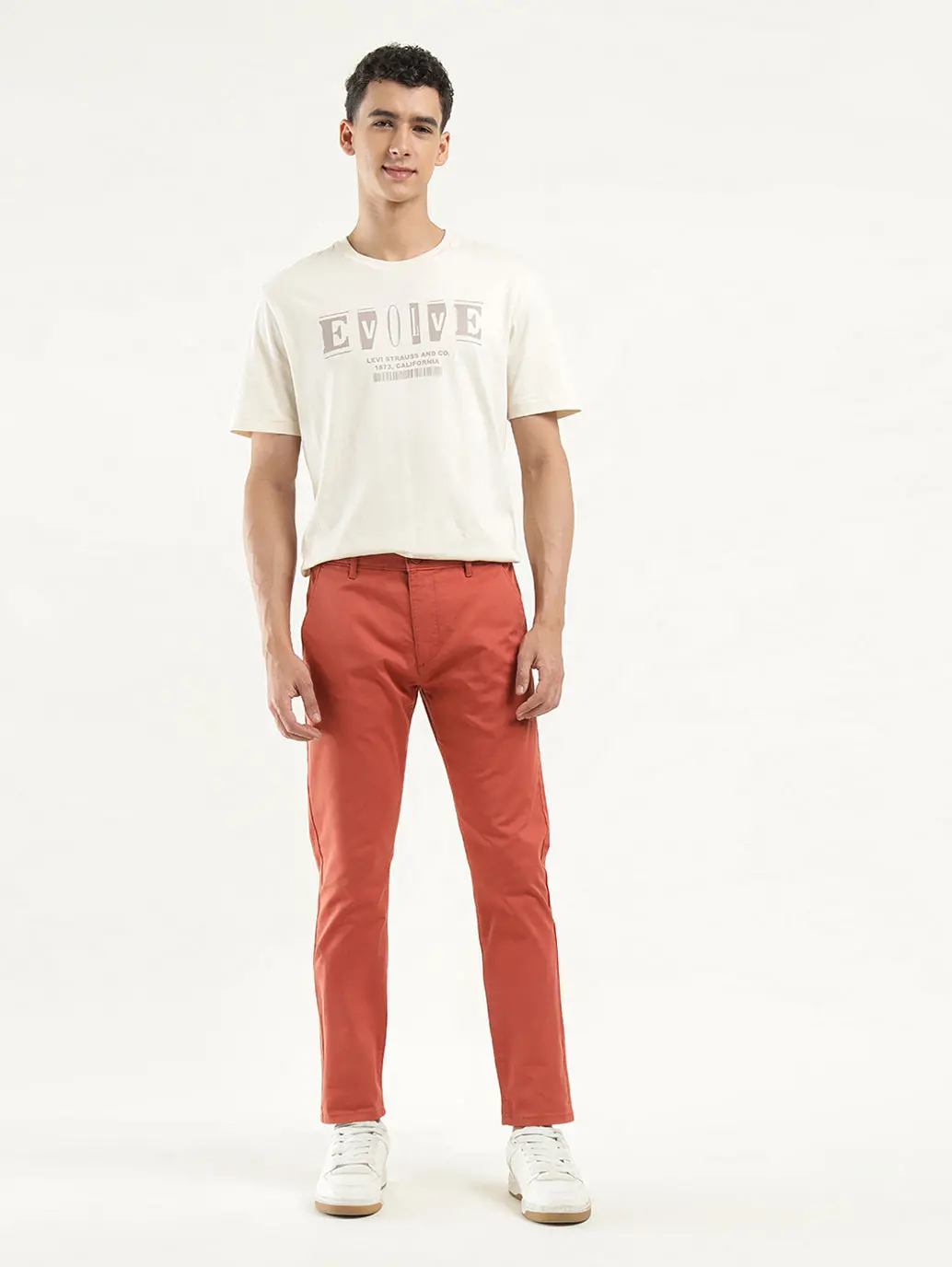Men's Coral Slim Tapered Fit Chinos 1