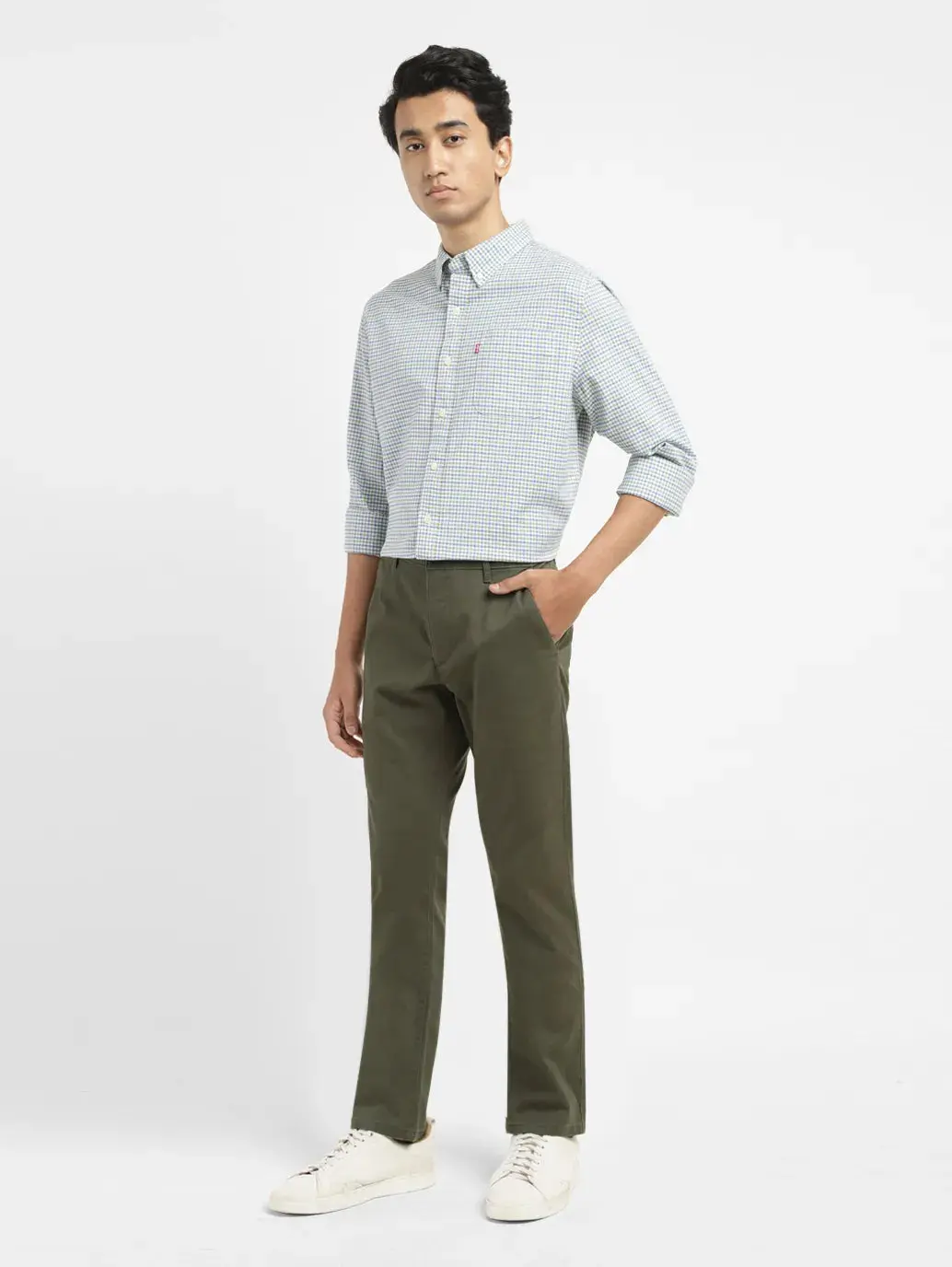 Men's 511 Dark Green Slim Fit Chinos 1