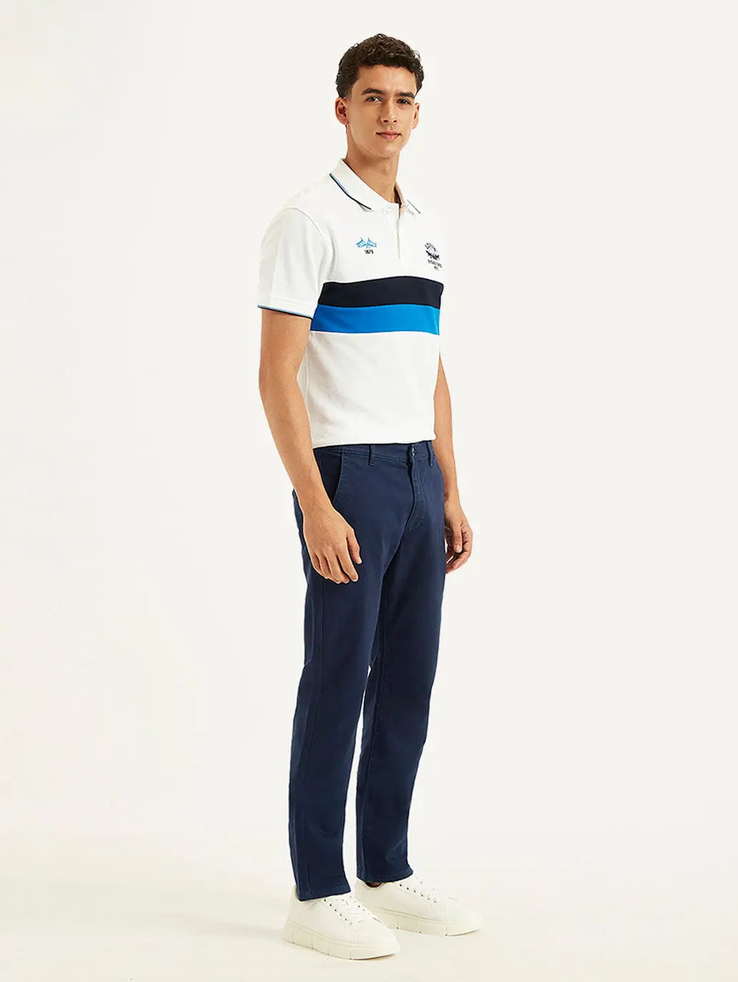 Men's Navy Slim Fit Chinos 1
