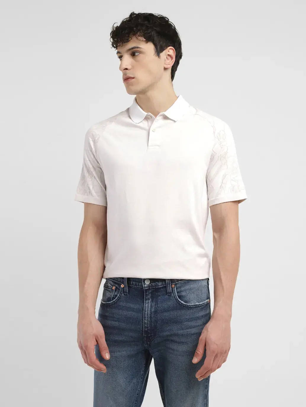 Men's Brand Logo Slim Fit Polo T-Shirt 1