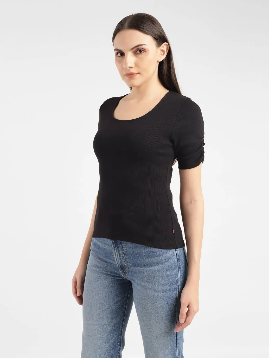 Women's Solid Scoop Neck T-Shirt 5
