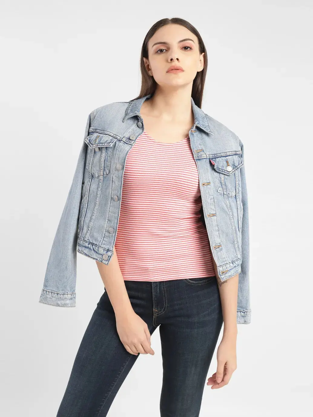 Women's Striped Round Neck T-Shirt 1