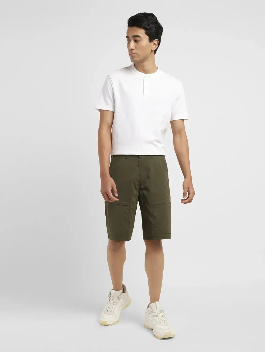 Men's Olive Regular Fit Shorts 1