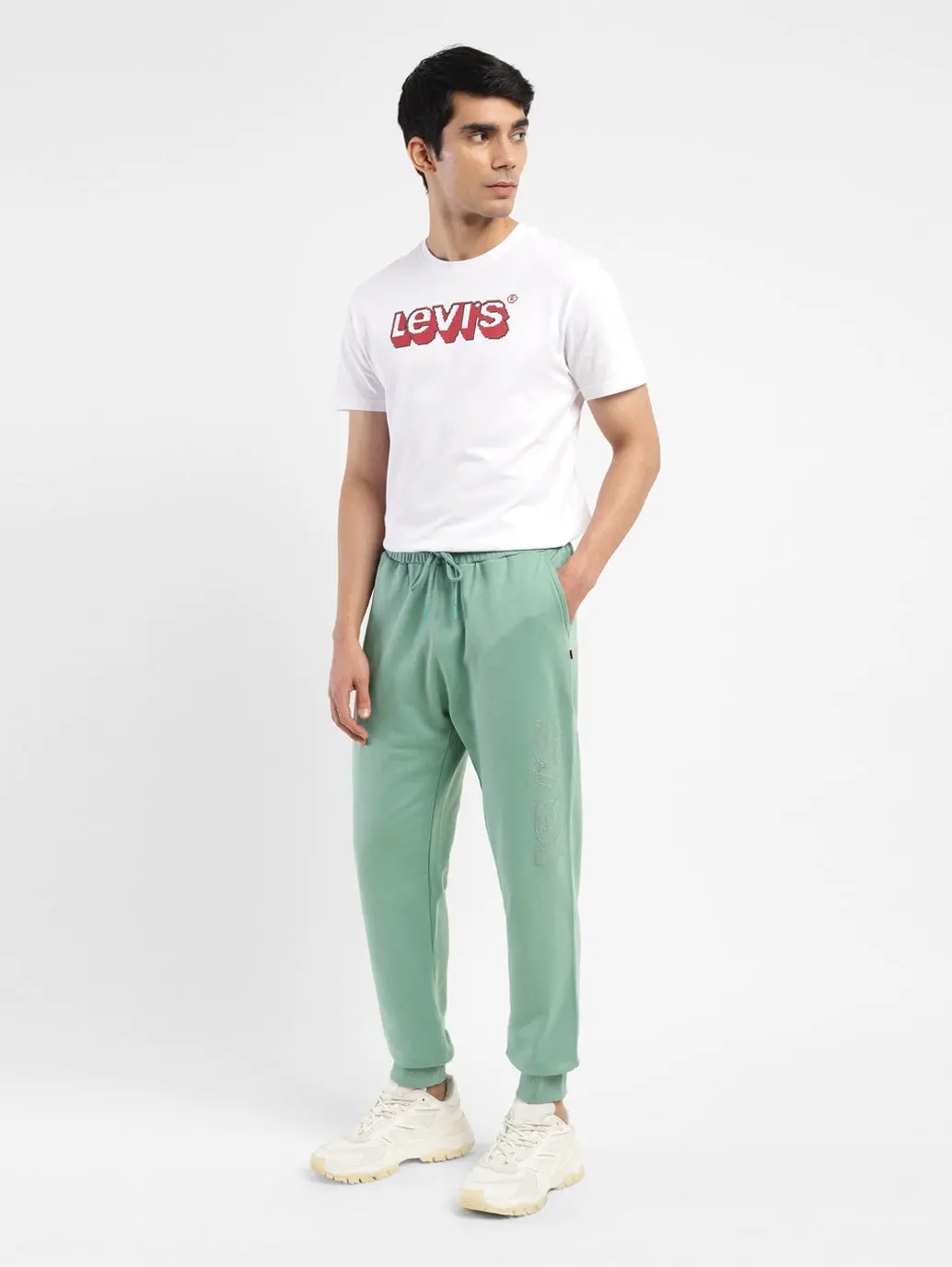 Men's Green Regular Fit Joggers 1