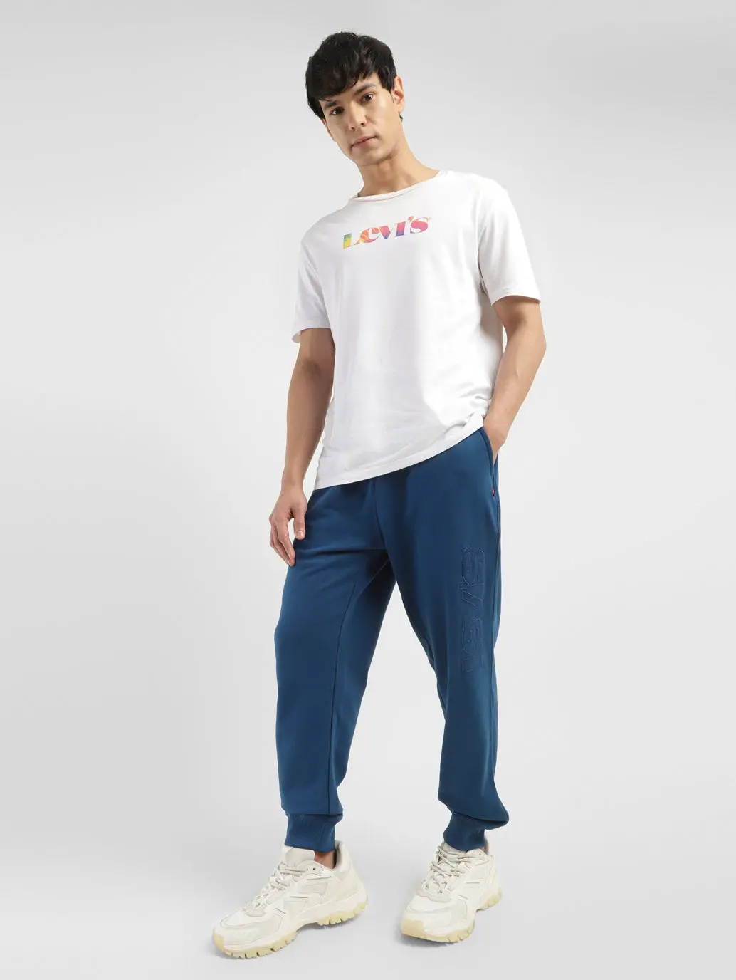 Men's Blue Regular Fit Joggers 1