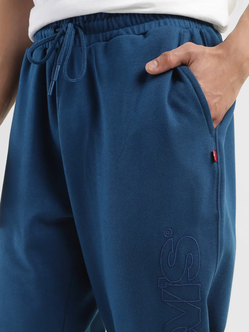 Men's Blue Regular Fit Joggers 4