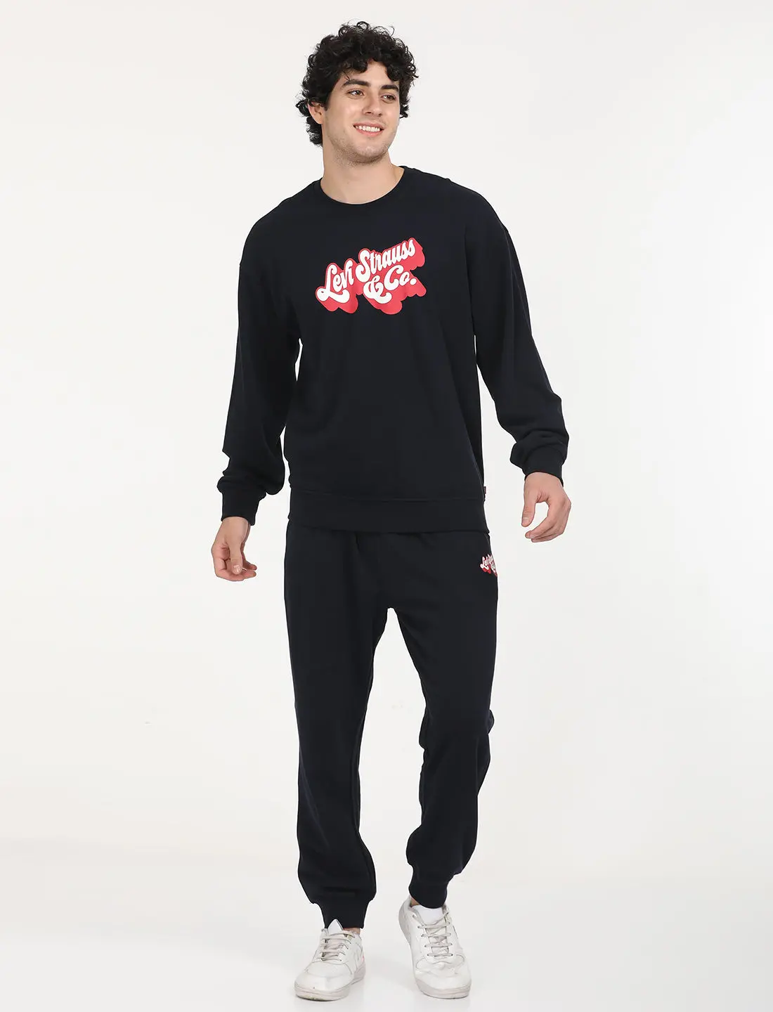 Men's Navy Regular Fit Joggers 1