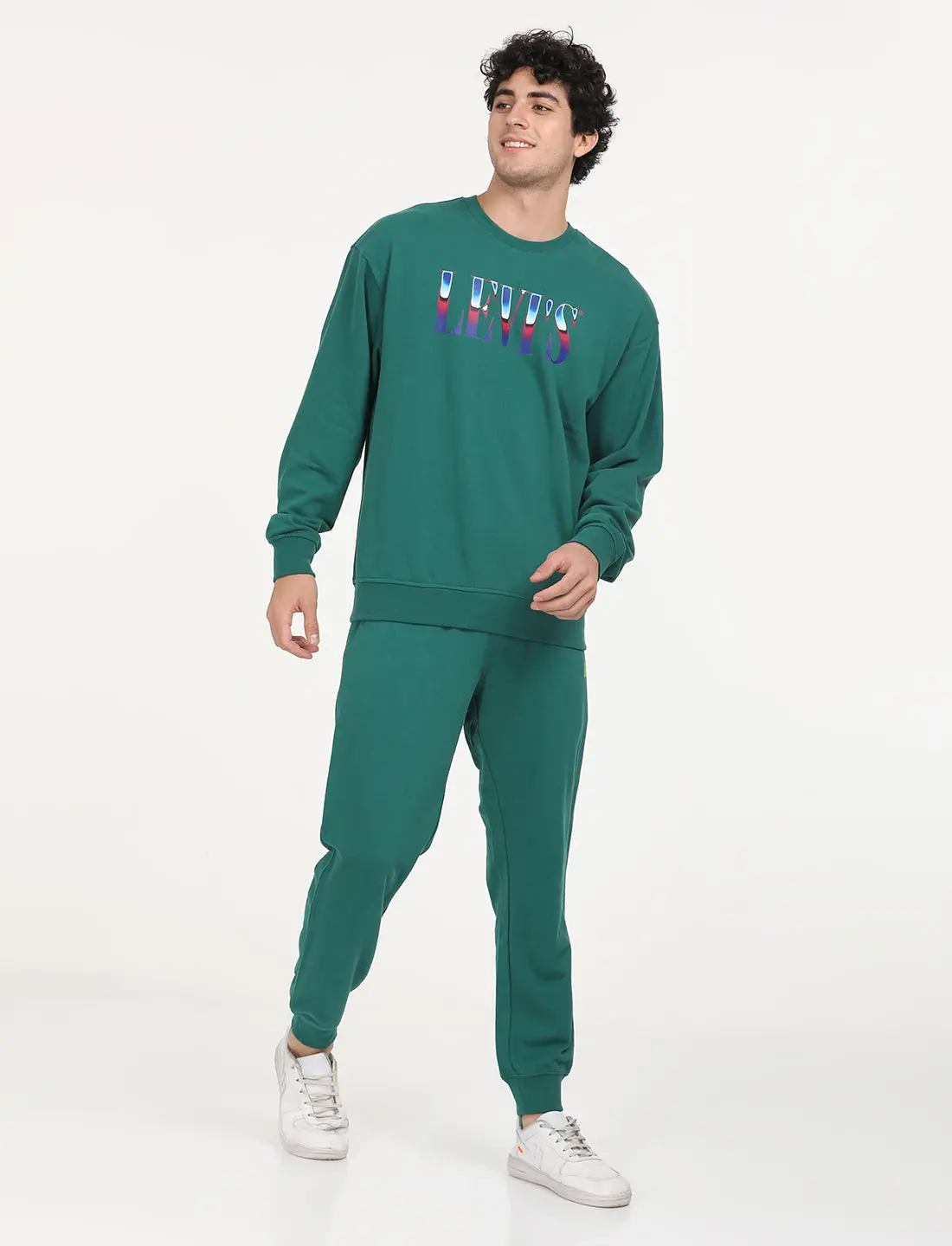 Men's Green Regular Fit Joggers 1
