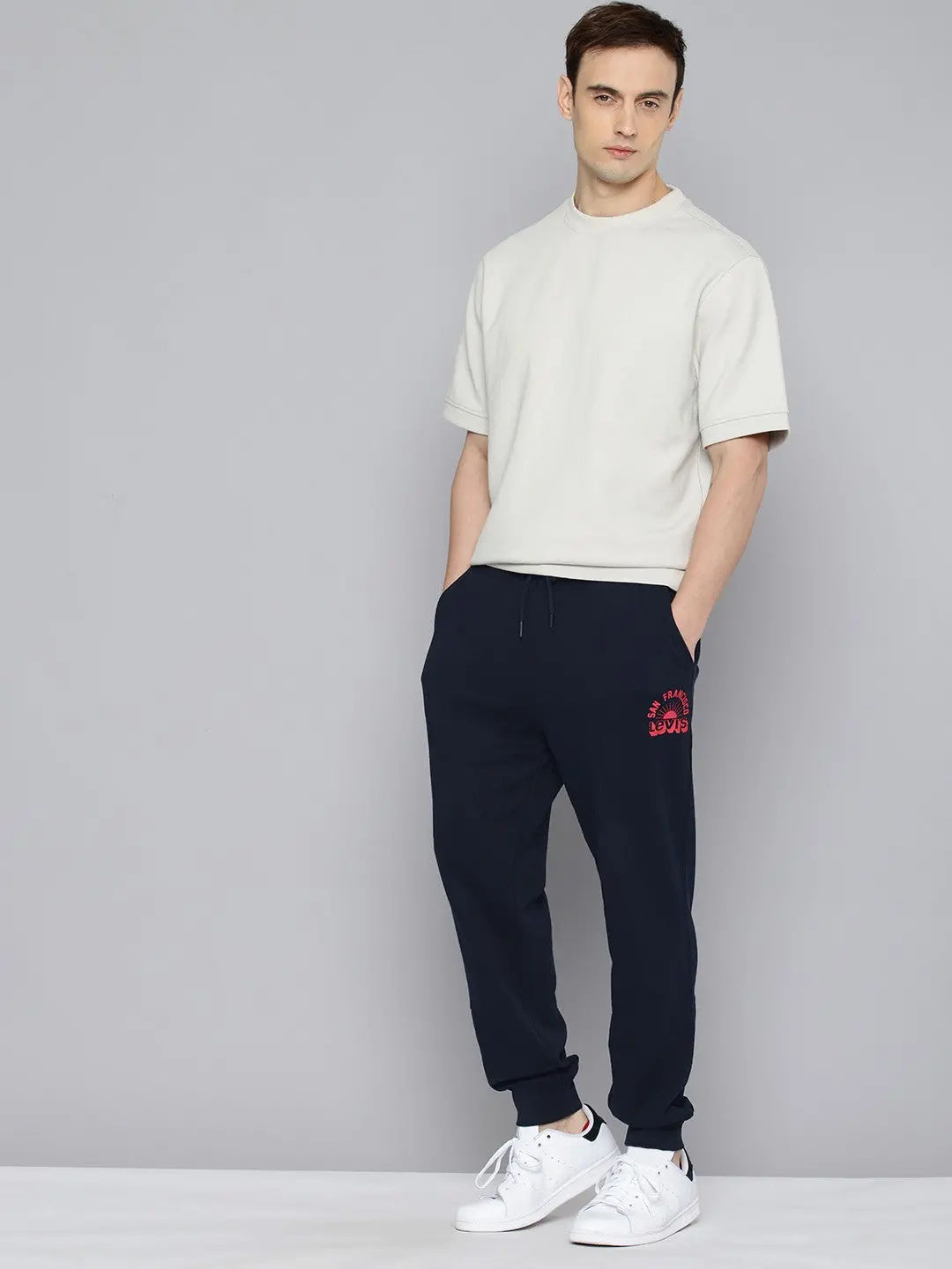 Men's Regular Fit Navy Joggers 1
