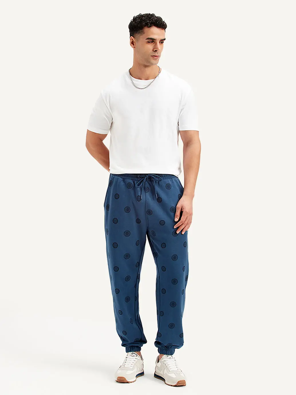 Men's Blue Regular Fit Joggers 2