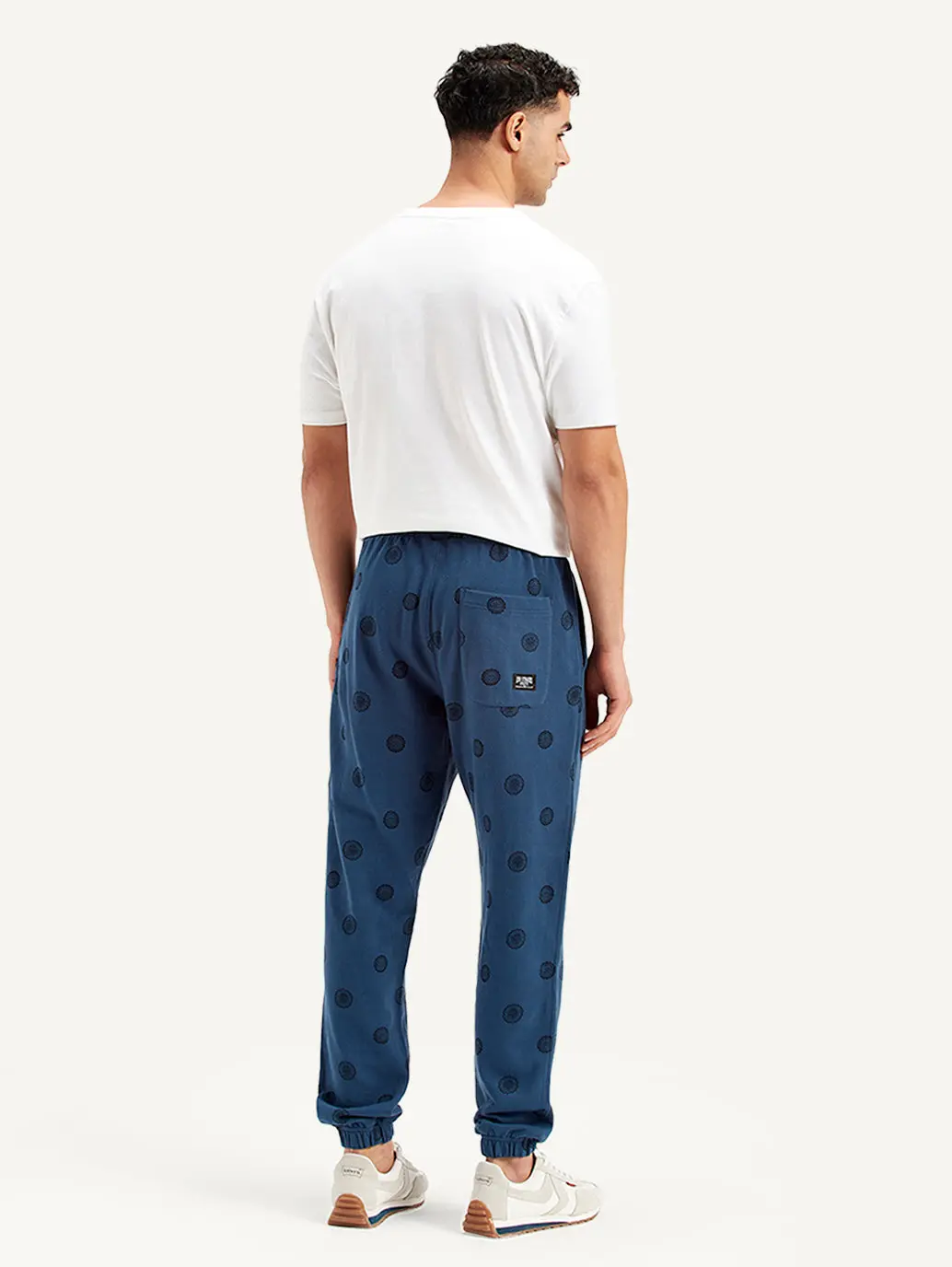 Men's Blue Regular Fit Joggers 4