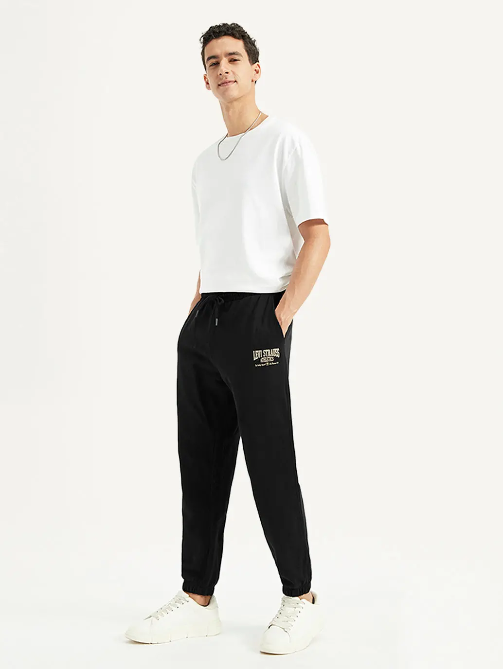 Men's Black Solid Utility Joggers 1