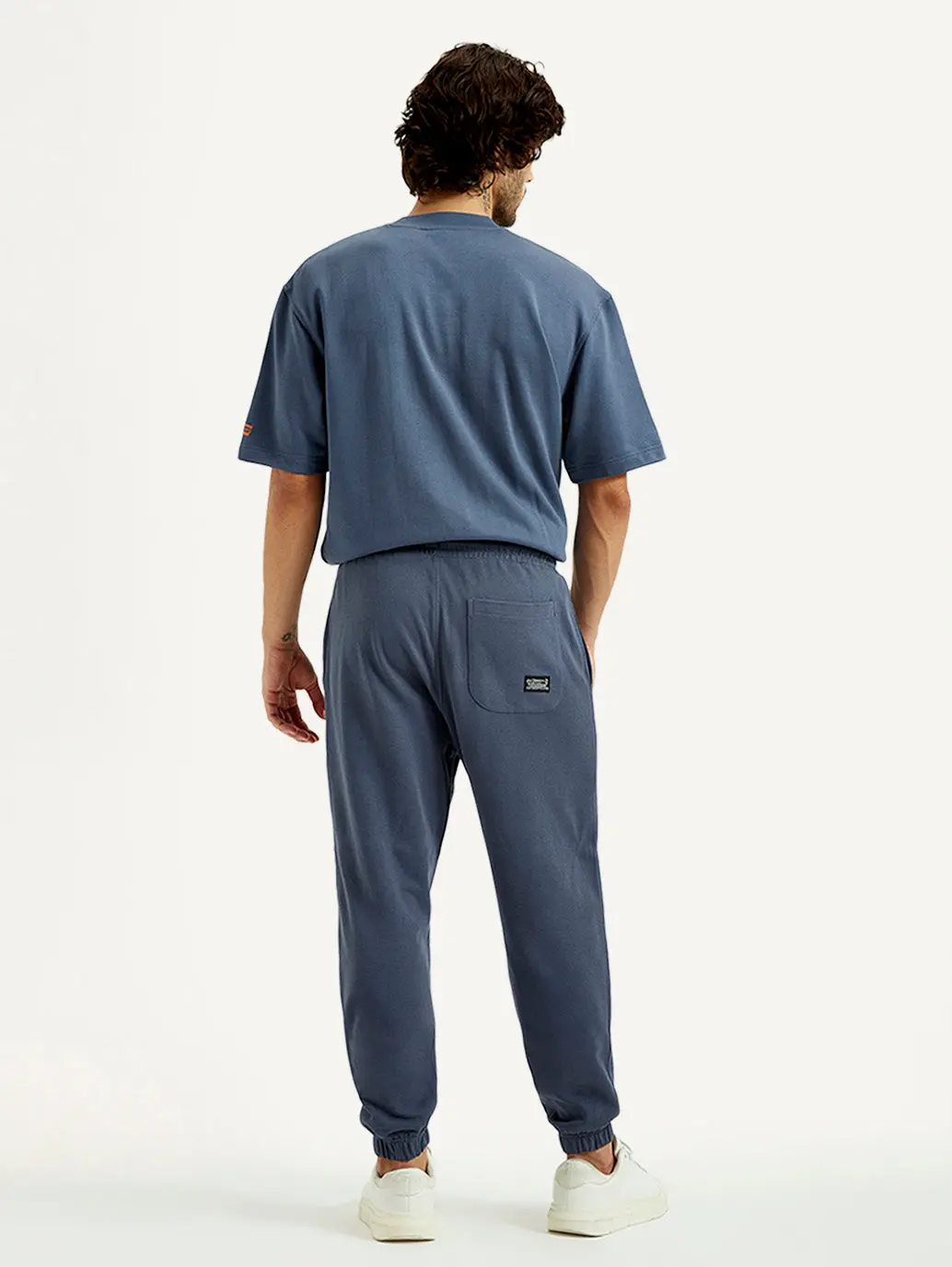 Men's Blue Solid Joggers 3