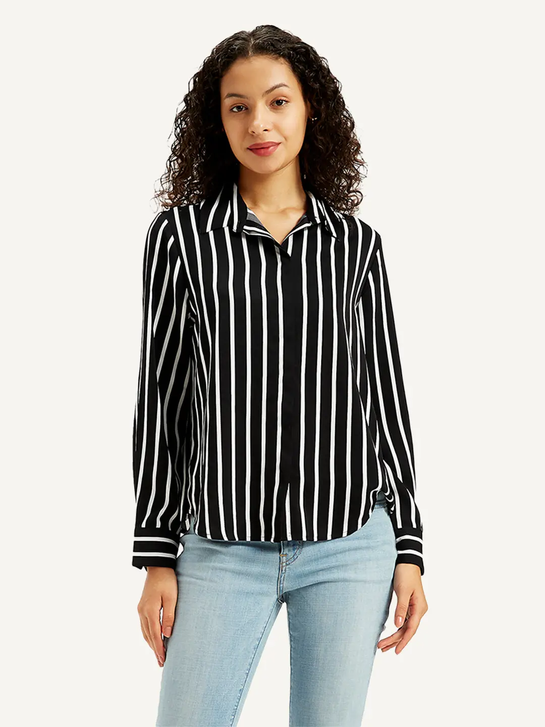Women's Striped Regular Fit Shirt 1