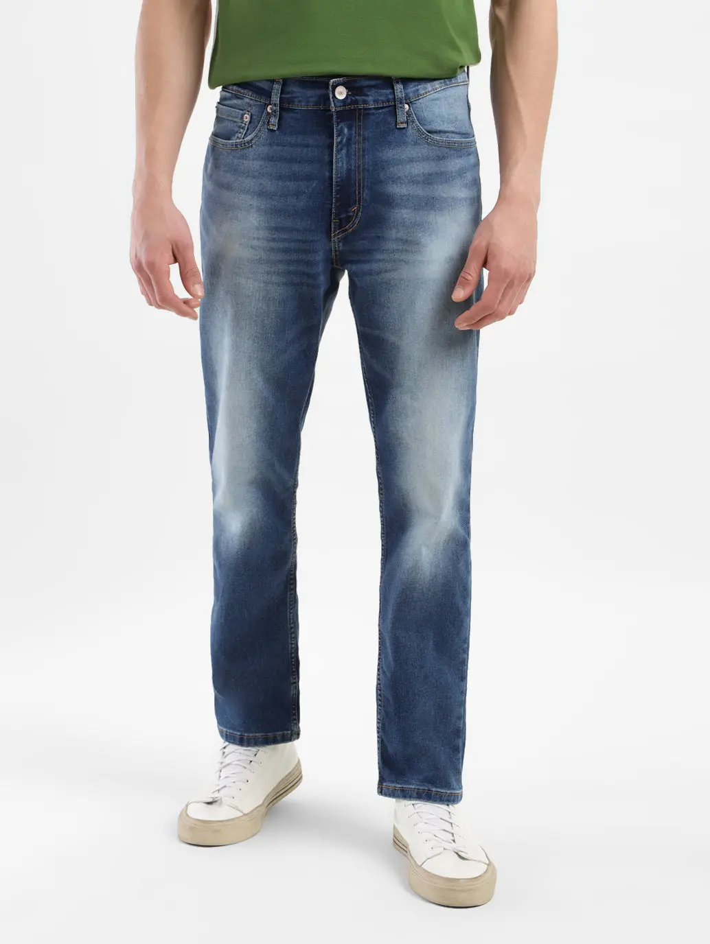 Men's 541 Blue Athletic Tapered Fit Mid Rise Jeans 1