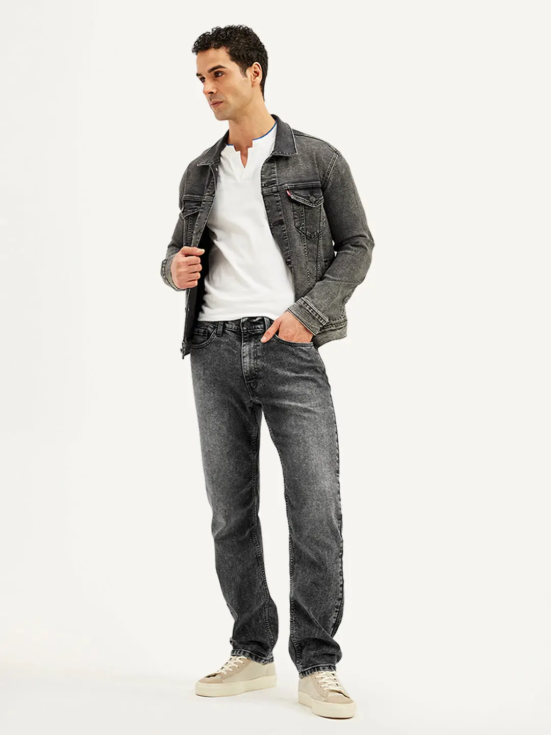 Men's 541 Grey Athletic Tapered Fit Mid Rise Jeans 1