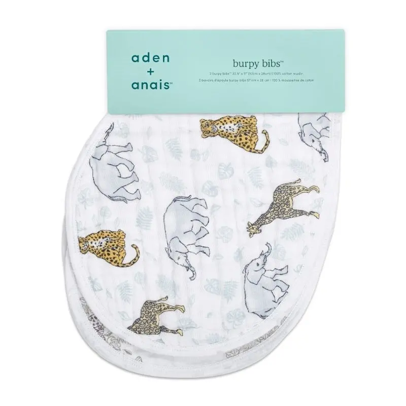 Cotton Muslin Burpy Bibs - 2 Pack 1