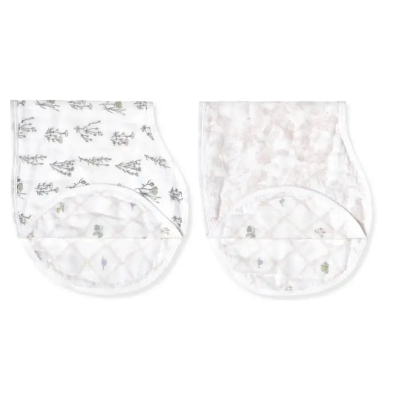 Organic Cotton Burpy Bibs - 2 Pack 2