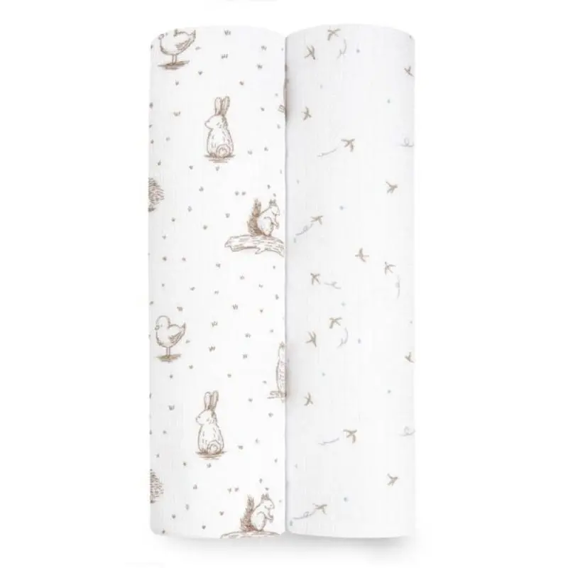 Essentials Silky Soft Muslin Swaddle - 2 Pack 1