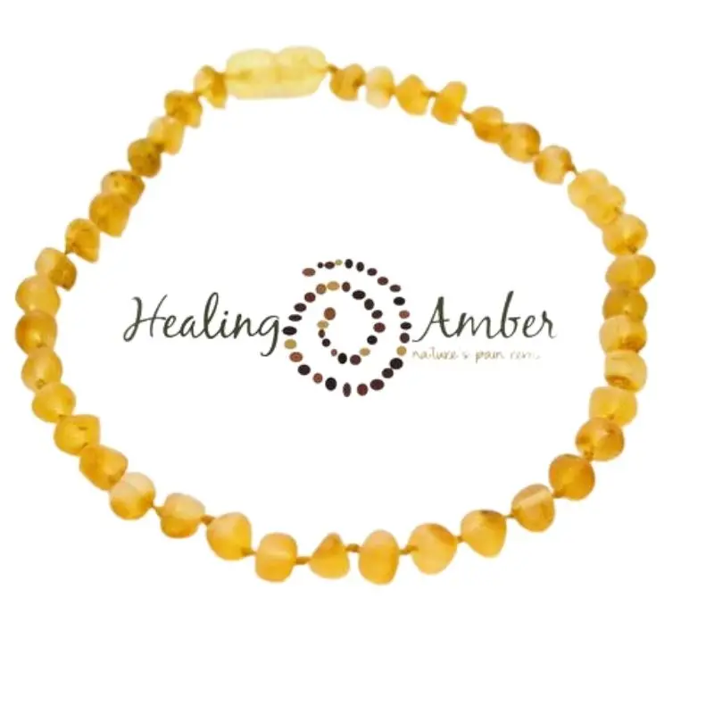 Raw Baltic Amber Teething Necklace - 11 Inch 2