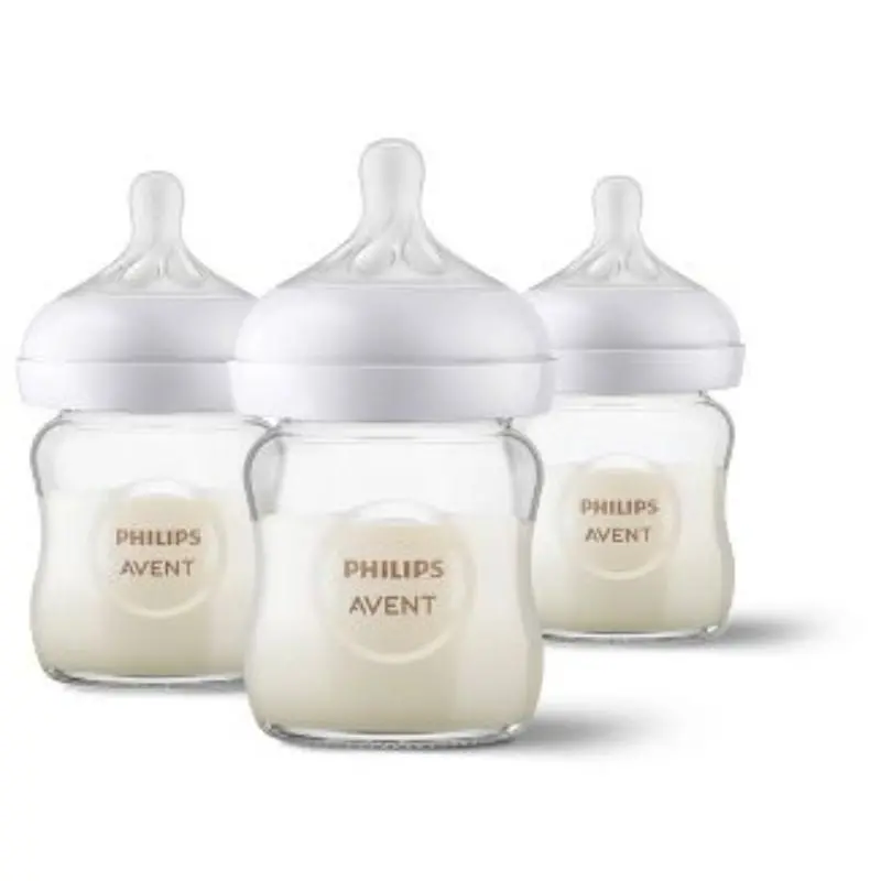 Natural Glass Bottle 4Oz - 3 Pack 1
