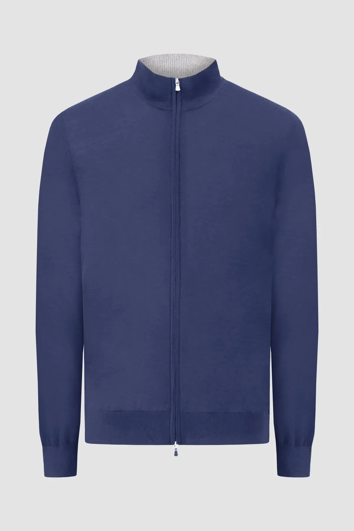 Barba Napoli Navy Zipped Guibbino Sweater 1