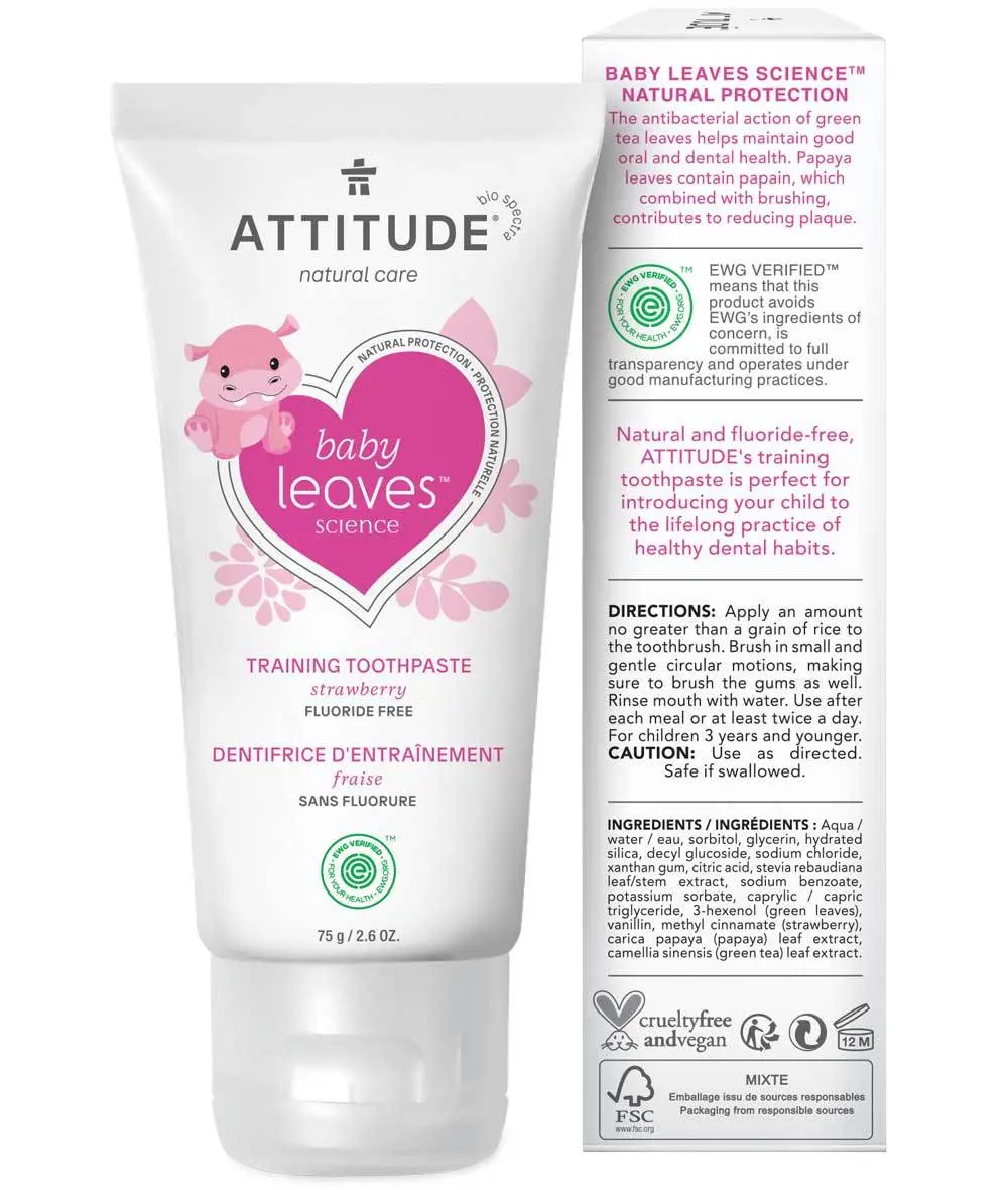 Fluoride Free Training Toothpaste - Strawberry 2
