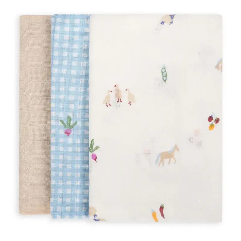 Organic Baby Muslin Squares 3 Pack 4