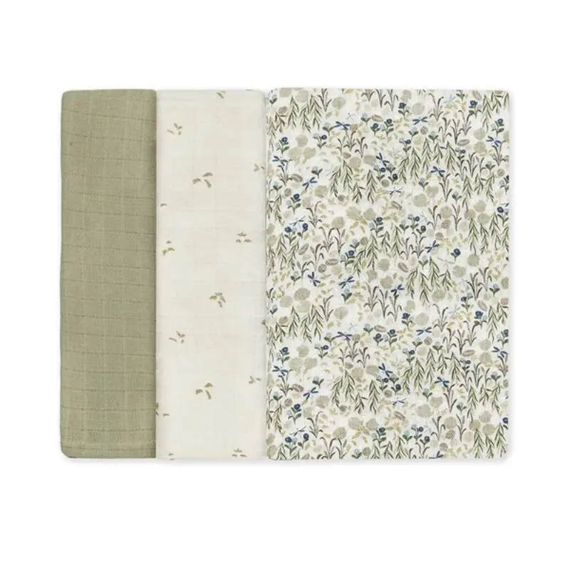 Organic Baby Muslin Squares 3 Pack 1