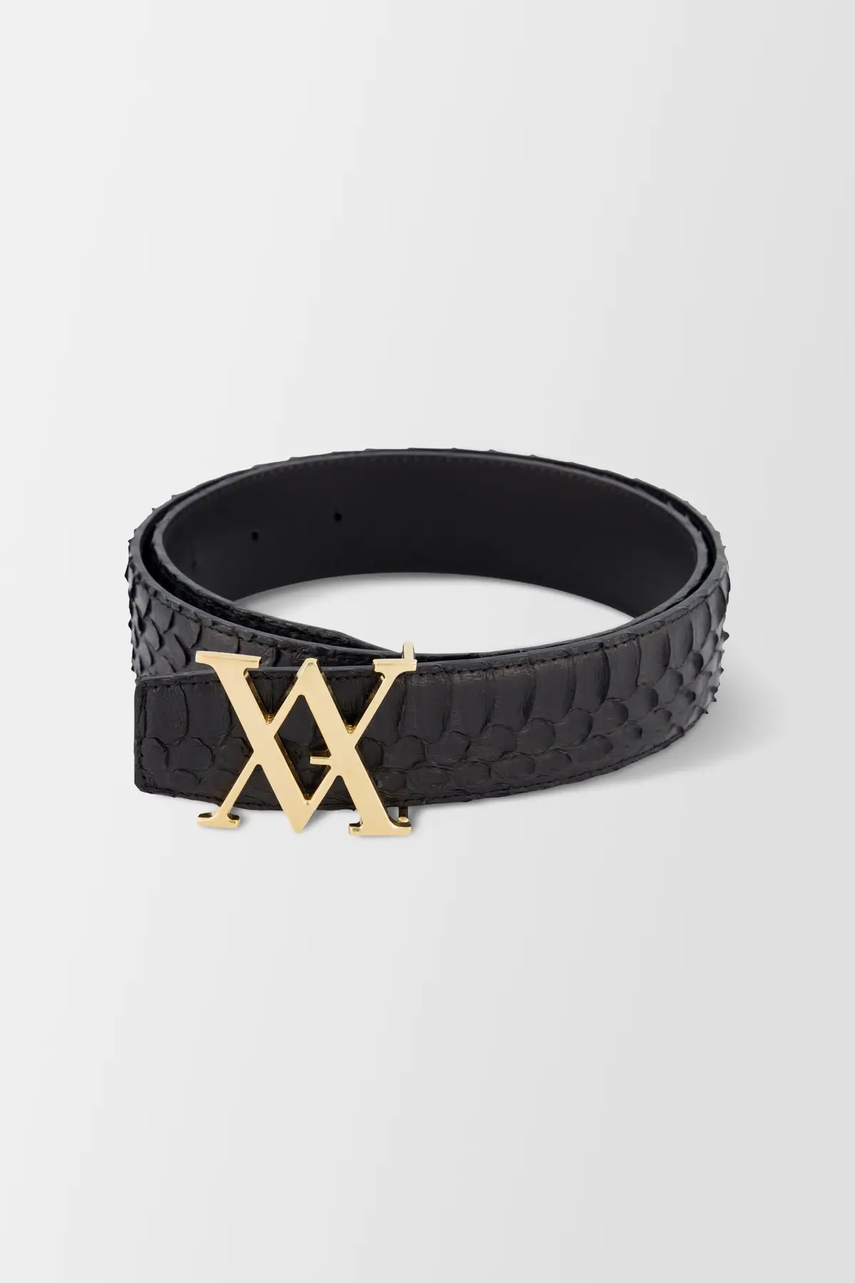 Artioli Black Python Belt 1