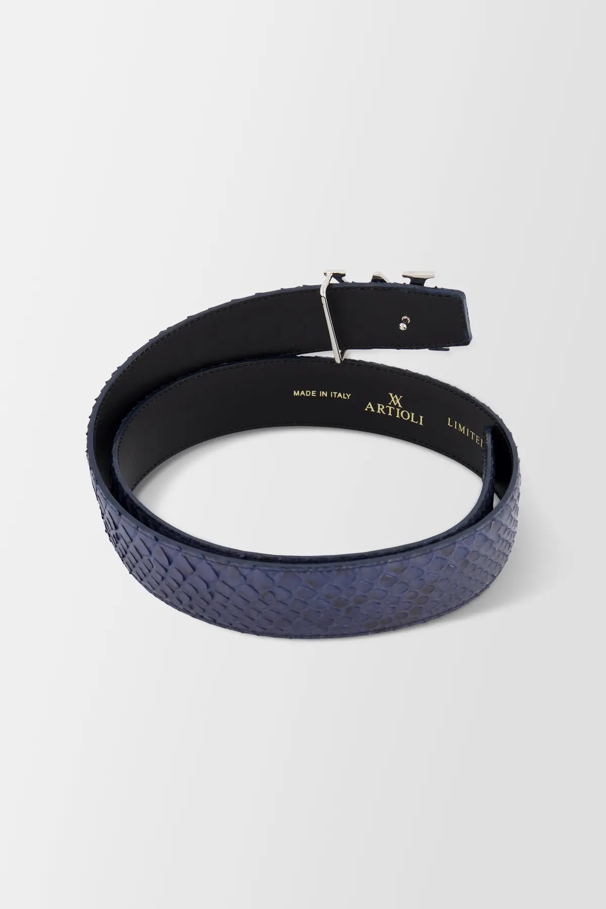 Artioli Blue Python Belt 2