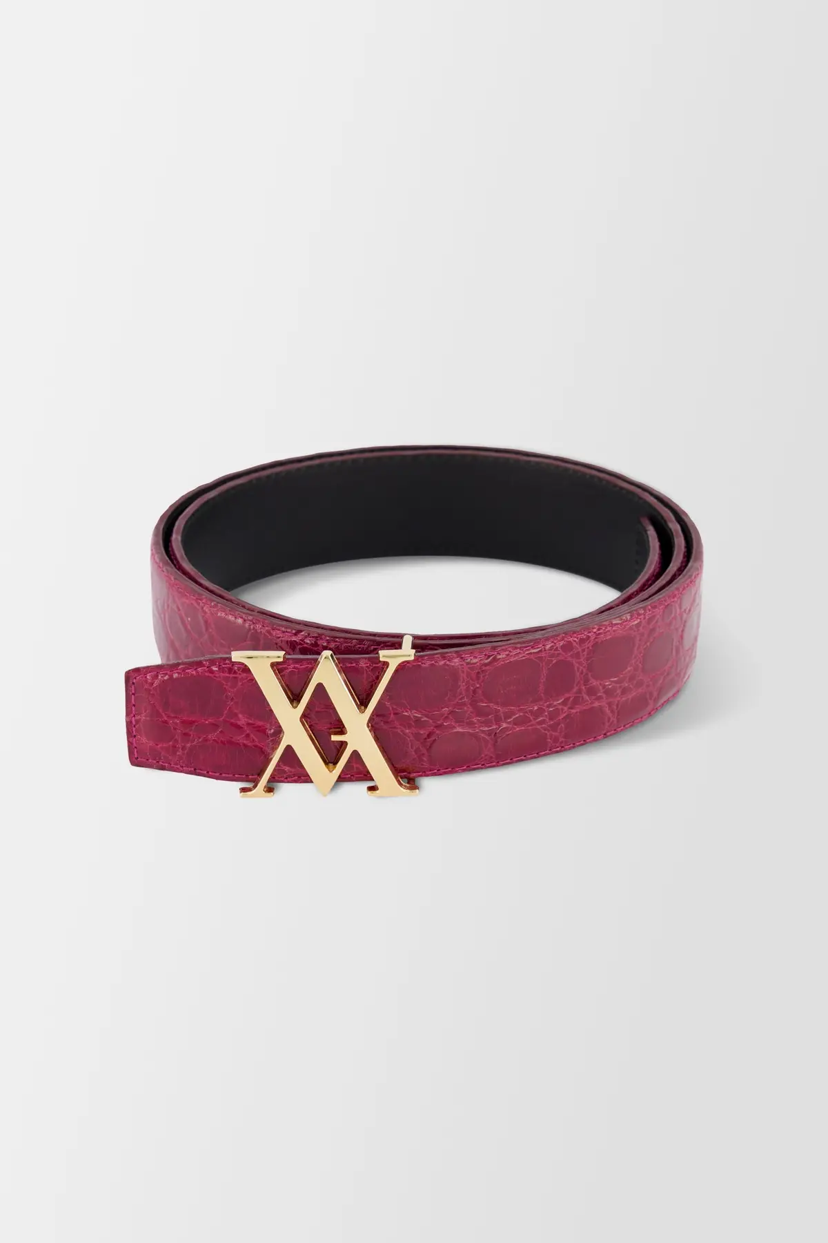 Artioli Red Bordeaux Caiman Belt 1