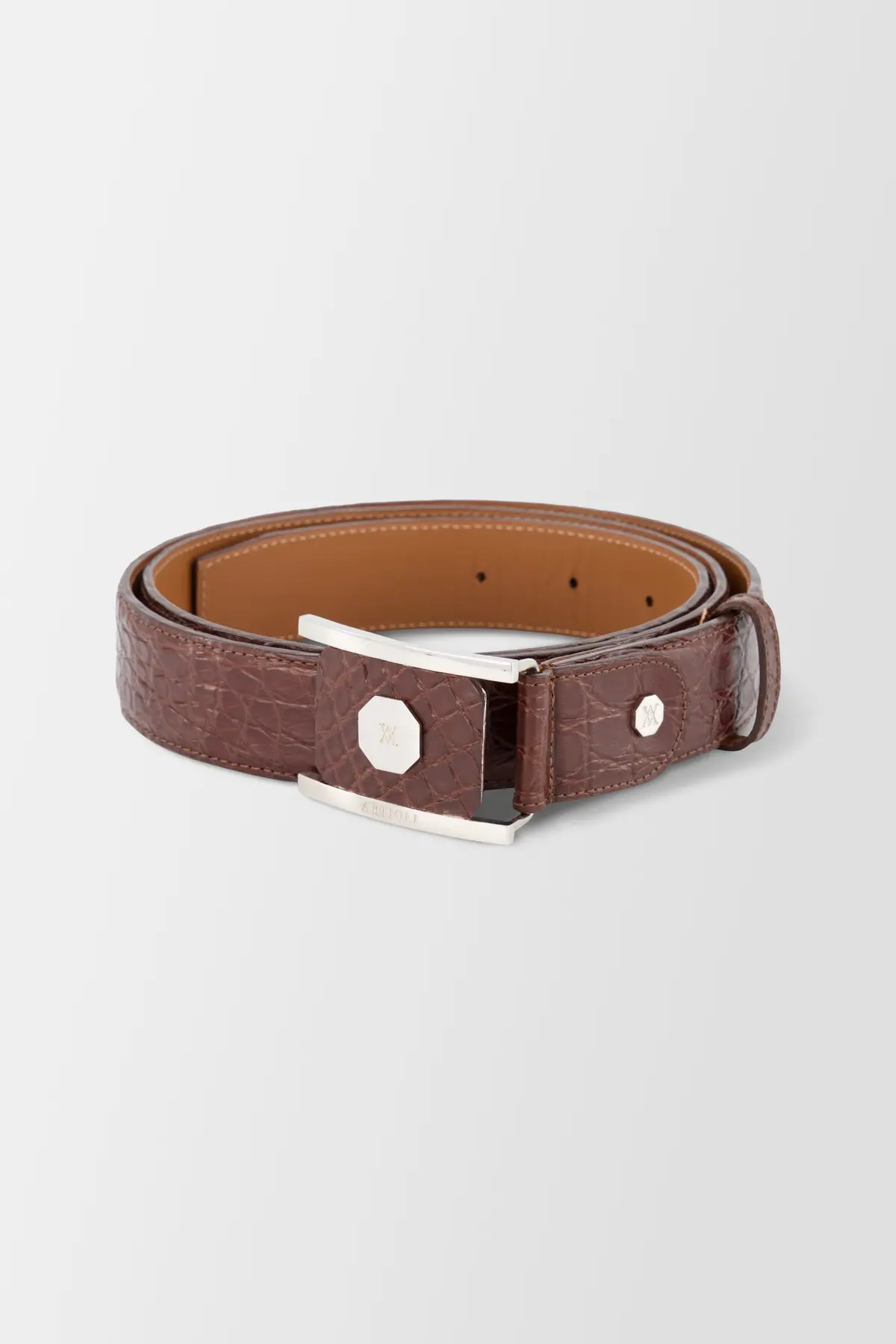 Artioli Brown Sport Rust Caiman Belt 1