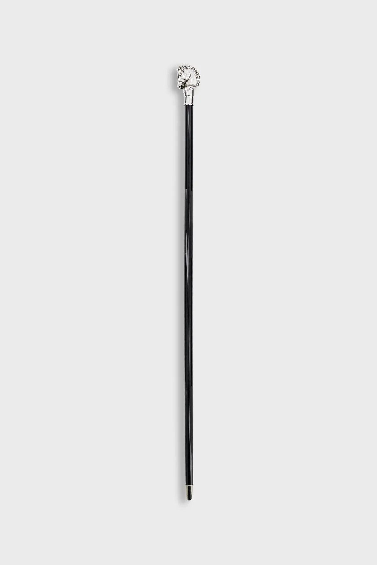 Pasotti Black/Silver Horse Cane 1