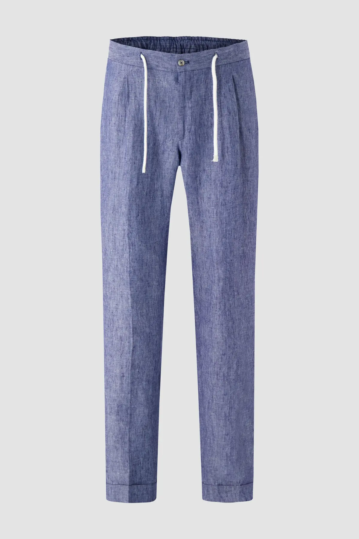 Barba Napoli Blue Linen Roma Trousers 1