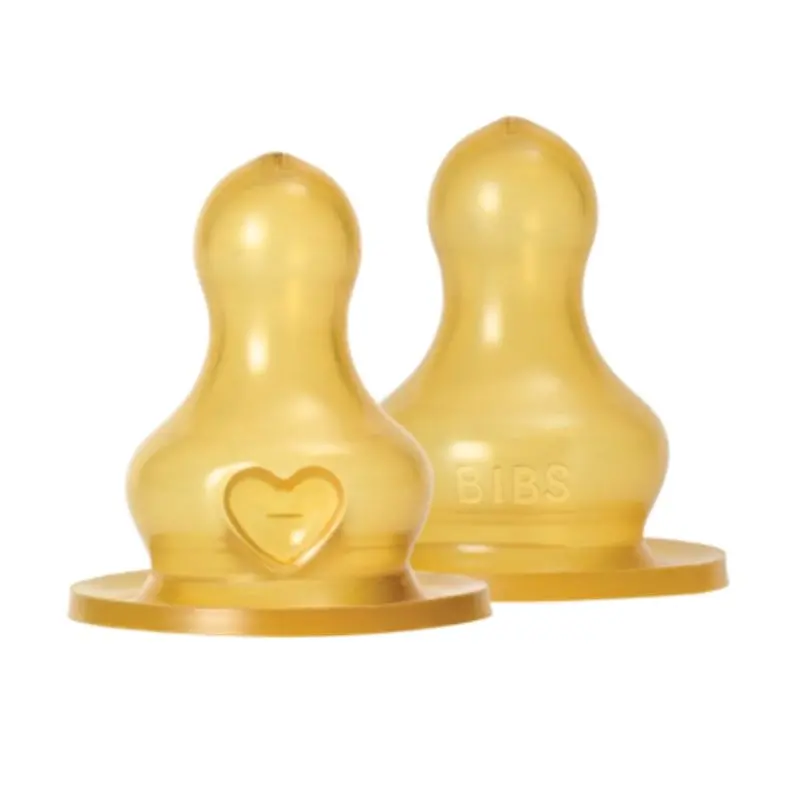 Baby Bottle Nipple Round Latex - 2 Pack 1