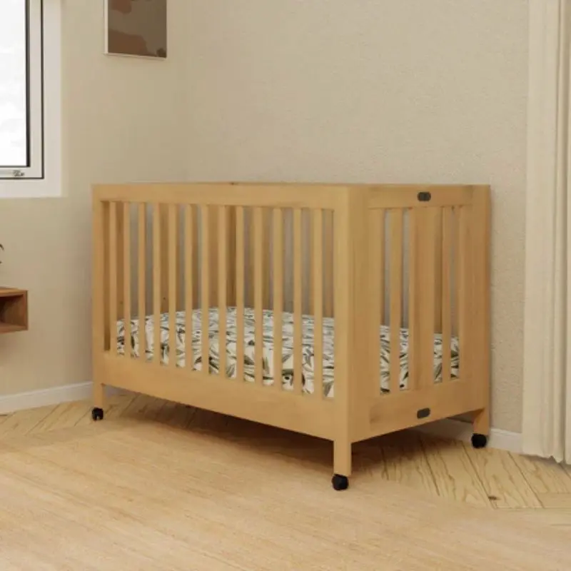 Maki Portable Folding Crib With Toddler Bed Conversion Kit 3