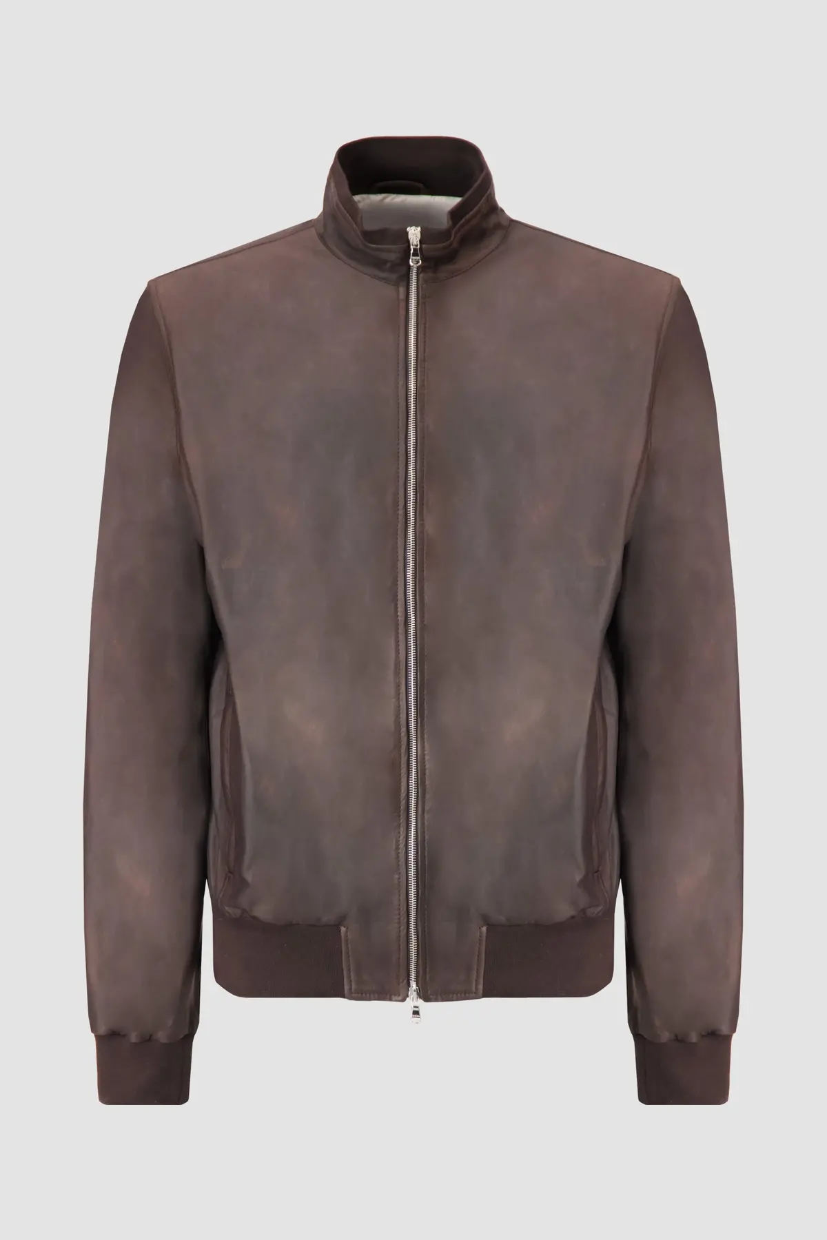 Barba Napoli Dark Brown Leather Jacket 1