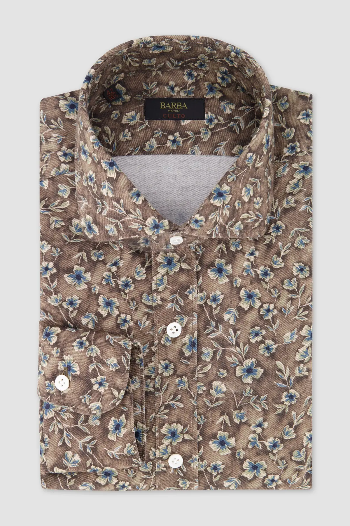 Barba Napoli Brown Classic Shirt 1