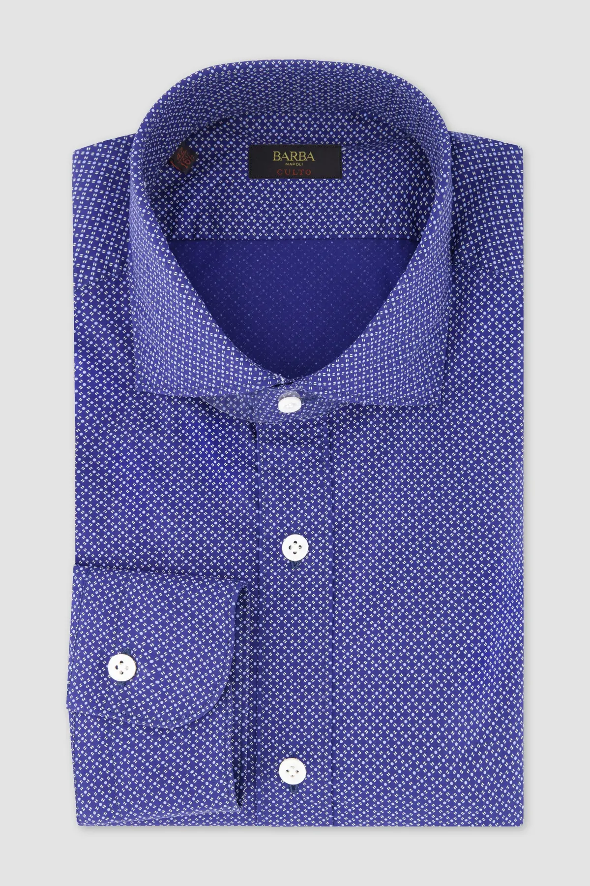 Barba Napoli Blue/White Classic Shirt 1