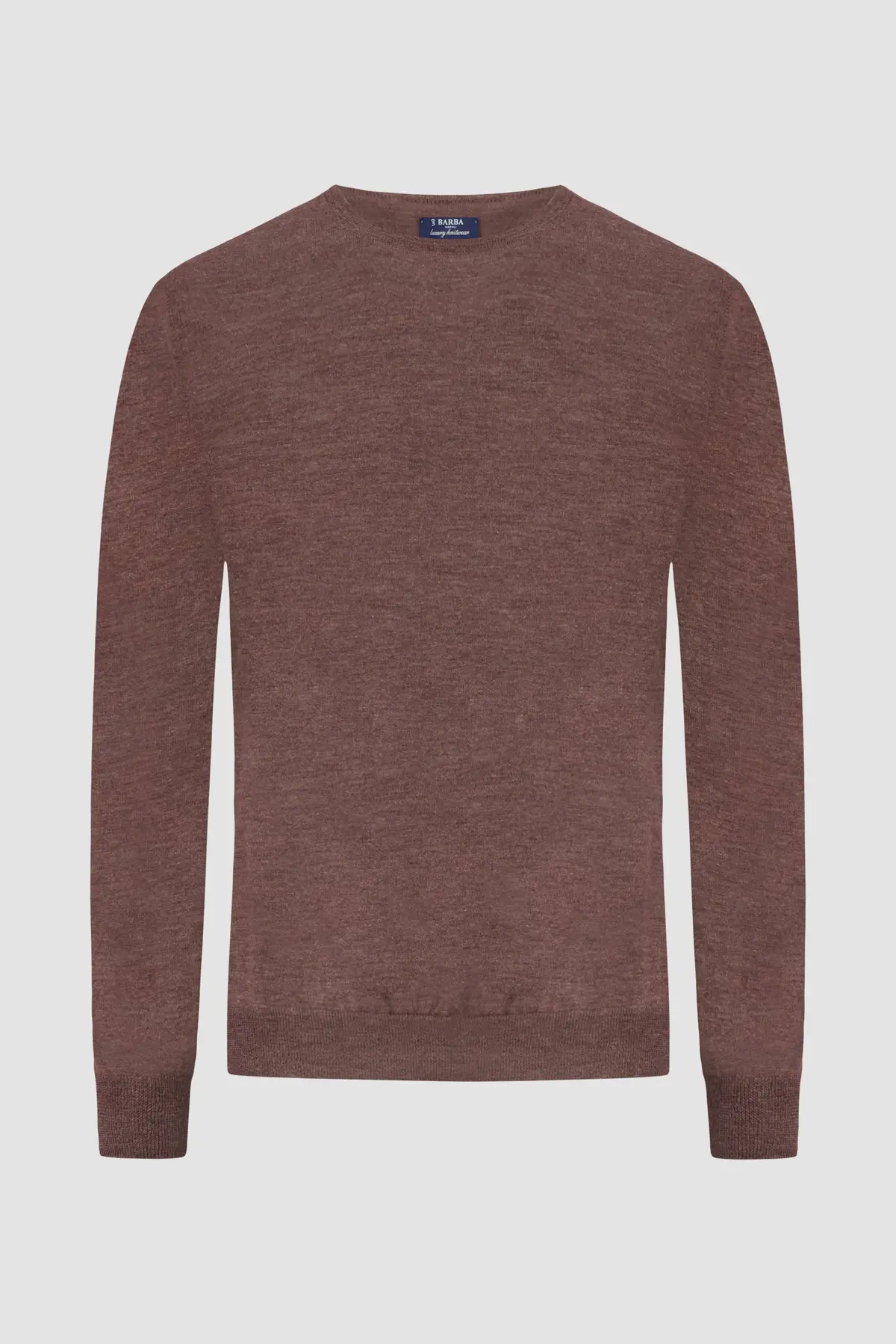 Barba Napoli Brown Round Neck Paricollo Sweater 1