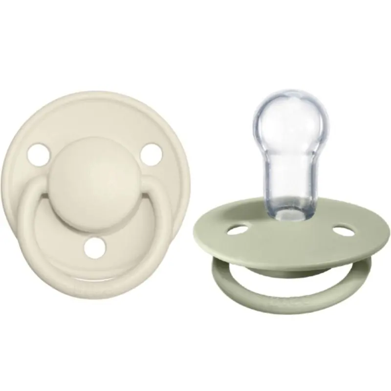 De Lux Silicone Natural Pacifier - 2 Pack 1