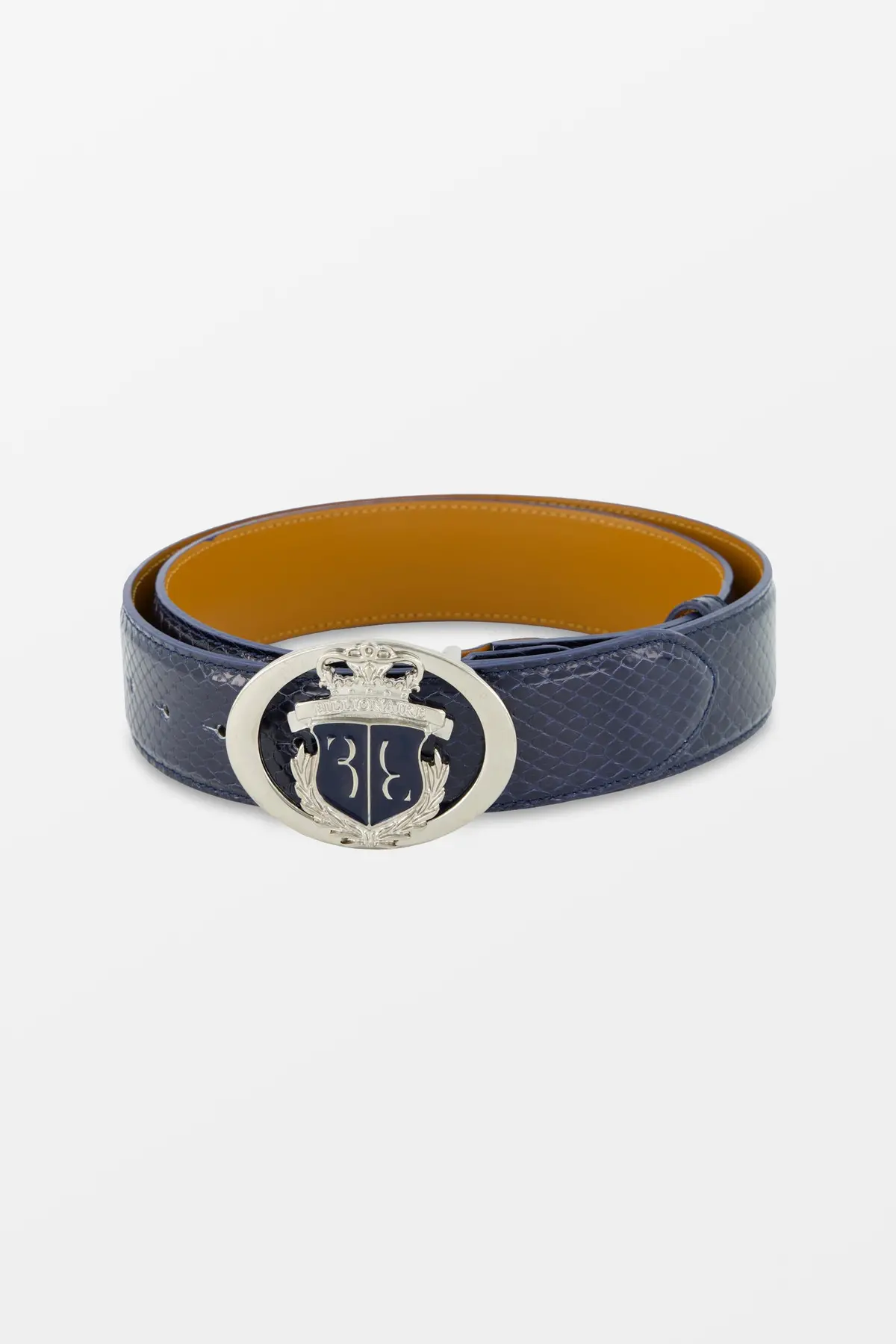 Billionaire Navy Python Belt 1