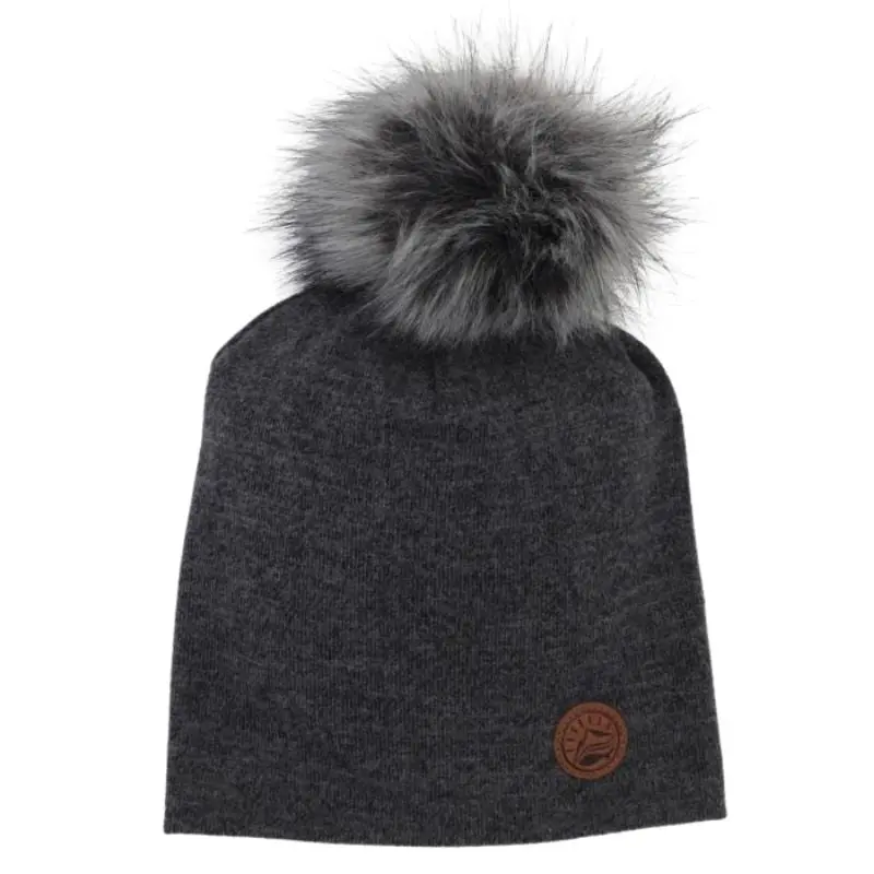 Pom Pom Knit Slouchy Beanie 1