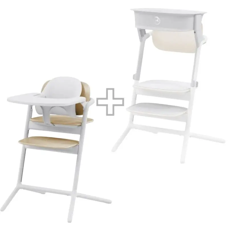 Lemo 3-In-1 High Chair + Training Tower Set - White 1