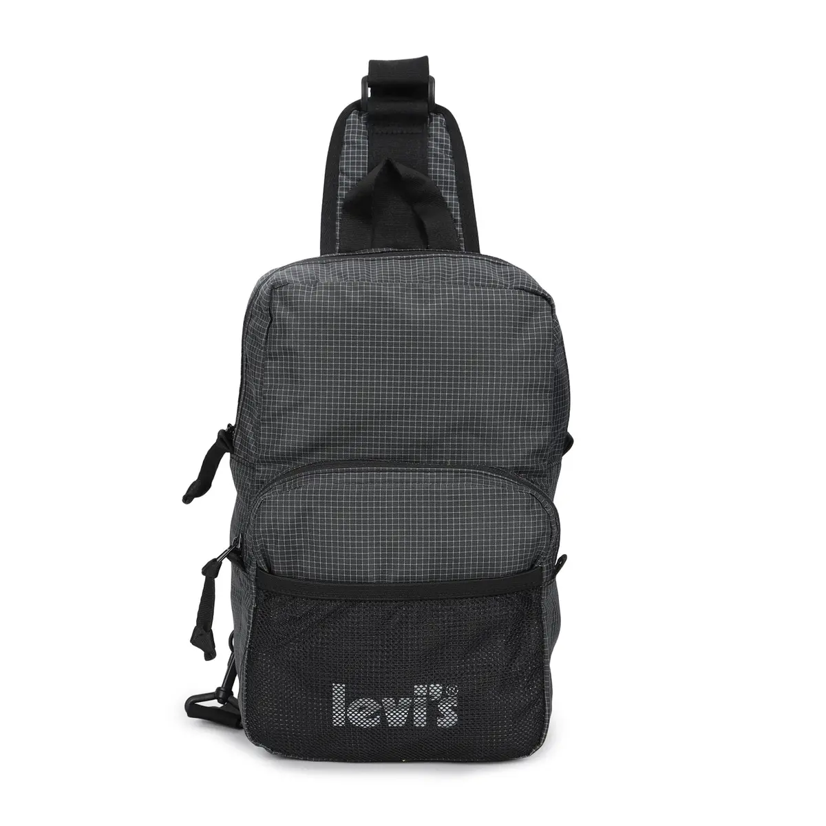 Men's Charcoal Grey Solid Crossbody Bag 1